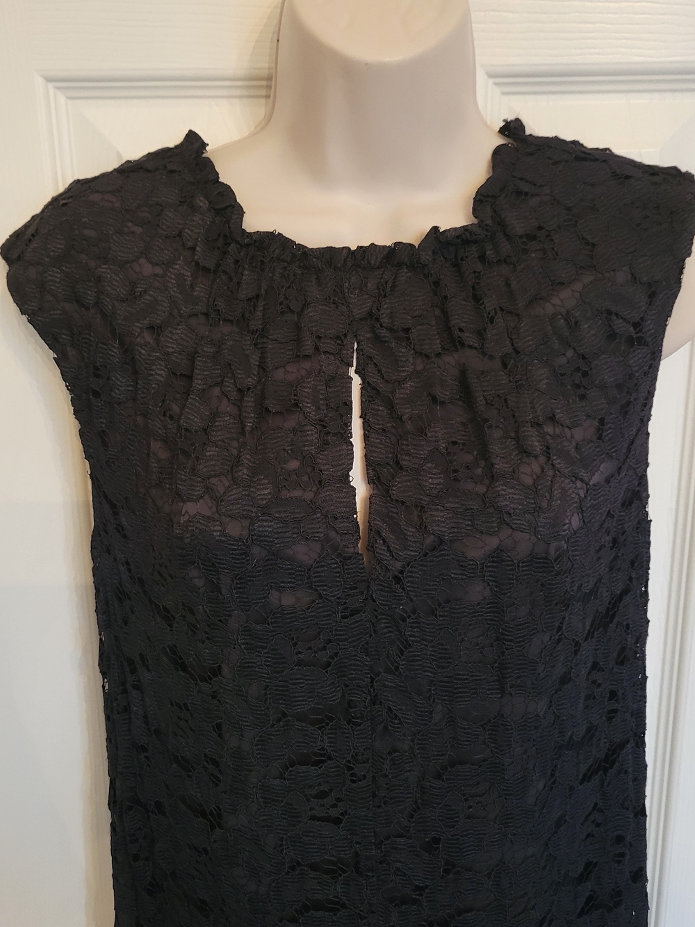 Trina Turk Black Asymmetrical Lace Dress - Picture 2 of 7